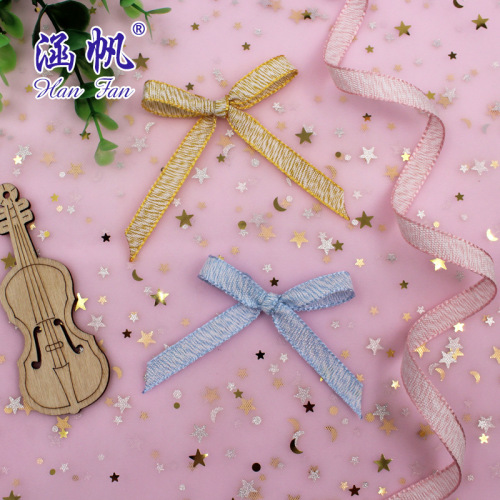 3 Points 1cm Water Ripple Multicolor Ribbon Handmade Hair Ornament Material Wholesale Baking Wedding Gift Box with Factory Direct Sales