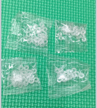 factory direct selling environmentally friendly transparent plastic s buckle accessories 12 tablets， a pack of 12 tablets full