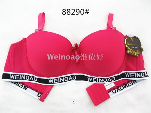 Cross-Border Foreign Trade Sexy Glossy Letter Elastic Bra