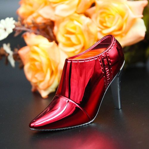creative 090 bright high heels open fire new exotic leather shoes inflatable lighter