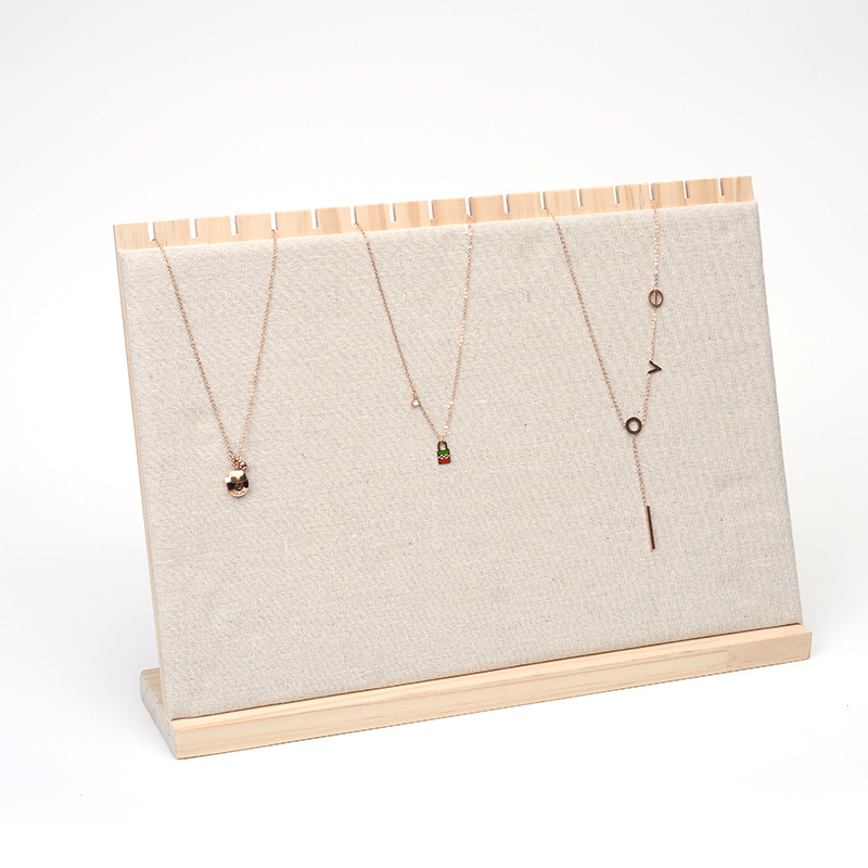 实木项链展示架首饰吊坠展示实木饰品收纳架子珠宝店橱窗陈列道具