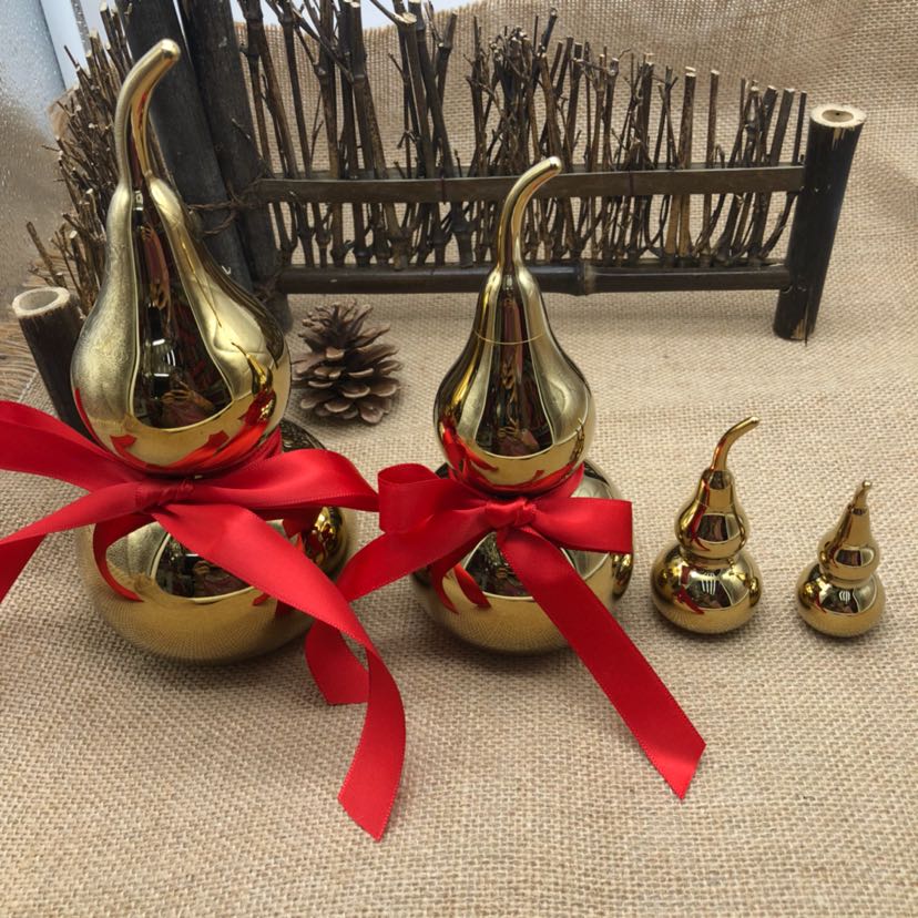 铜葫芦镀钛金葫芦拉丝八卦葫芦