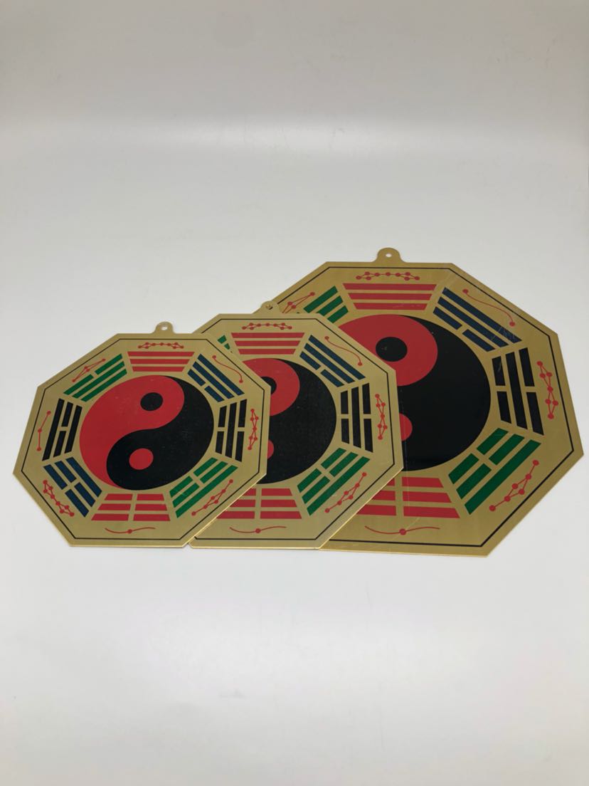 黄铜彩色太极八卦