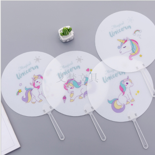 summer korean style cute cartoon handheld small fan children hand fan mini cool small round fan for students