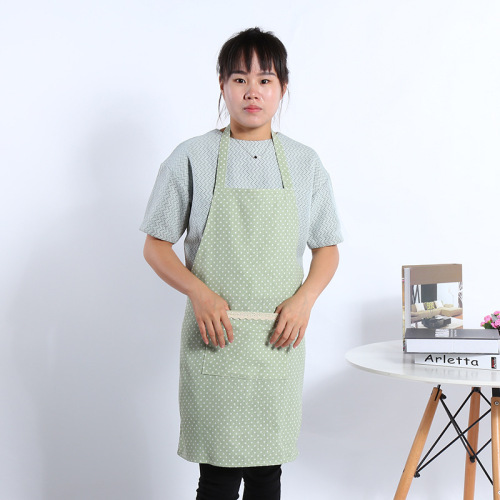 Japanese Style Simple Foreign Trade Cotton Linen Linen Oil-Proof Apron Korean Style Sleeves Overclothes Kitchen Home