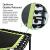  50'' Fitness Trampoline, Silent Mini Trampoline with Adjustable Handrail, Indoor Rebounder for Adults and Kids, Perfect