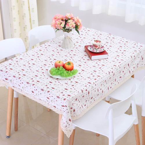 new artistic household supplies printed cotton and linen fabric dining table tablecloth printed lace square scarf factory custom wholesale