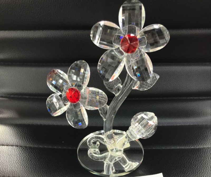 crystal glass crafts crystal ornaments crystal flowers