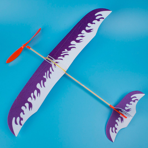 Large Thunderbird Foam Aircraft Model Toy Children Elementary School Student Rubber Band Glider Toy Popular Science Device Material