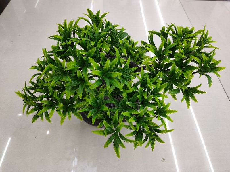 新款仿真花大树客厅装饰迎客松绿色植物花草假花塑料花批发详情2