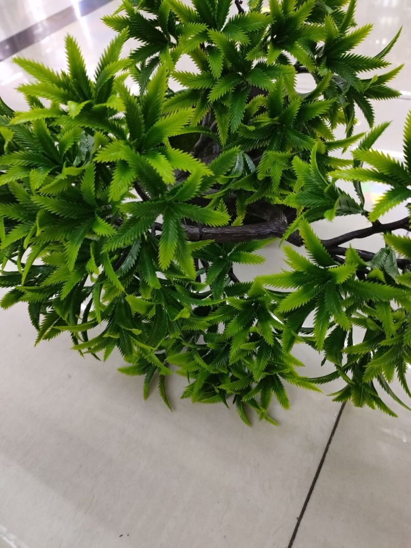 新款仿真花大树客厅装饰迎客松绿色植物花草假花塑料花批发详情5