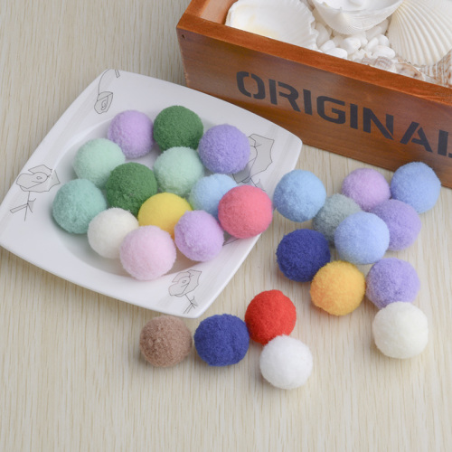 1.5cm Fur Ball High Elastic Fur Ball DIY Handmade Pompons Clothing Ornament Toy Hair Ball in Stock Wholesale