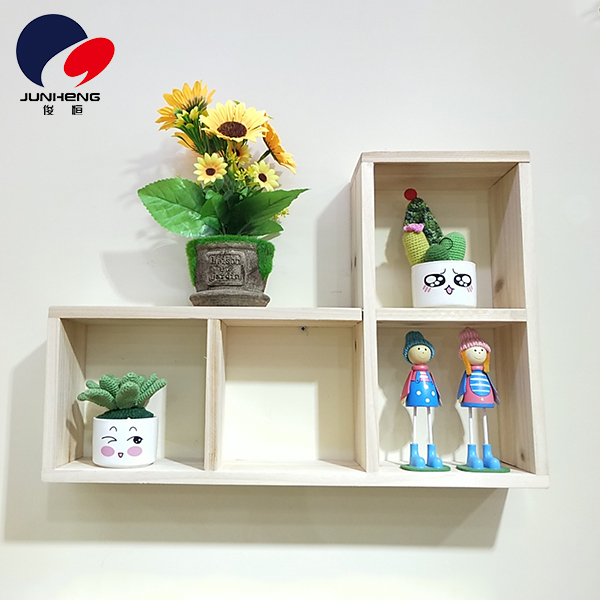 SM409L形博古架实木创意墙壁置物架壁挂墙架北欧风