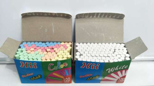 100 Pieces of White Chalk for Teachers Writing Tools dust-Free Chalk Black Green Board Accessories Office Teaching Tools