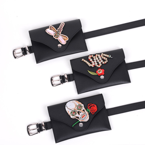 european and american hot-selling real-shot embroidery small animal decorative waist bag belt women‘s fashion hundred pants belt factory direct sales