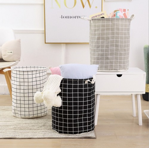 nordic style laundry basket lattice storage bucket storage bucket cotton and linen storage basket laundry bucket toy storage basket