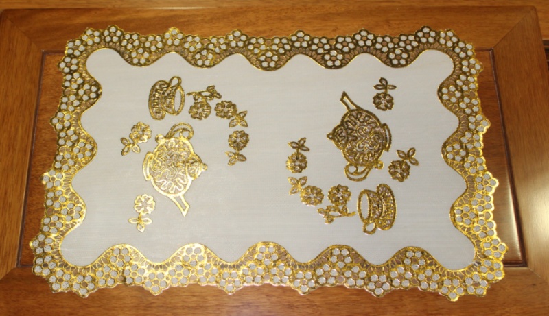 pvc tablecloth pvc table mat lace hot stamping silver table mat