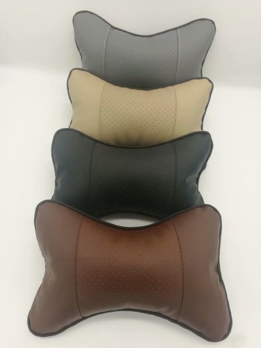 factory direct sales special offer neck pillow car supplies pu leather headrest with hole neck pillow