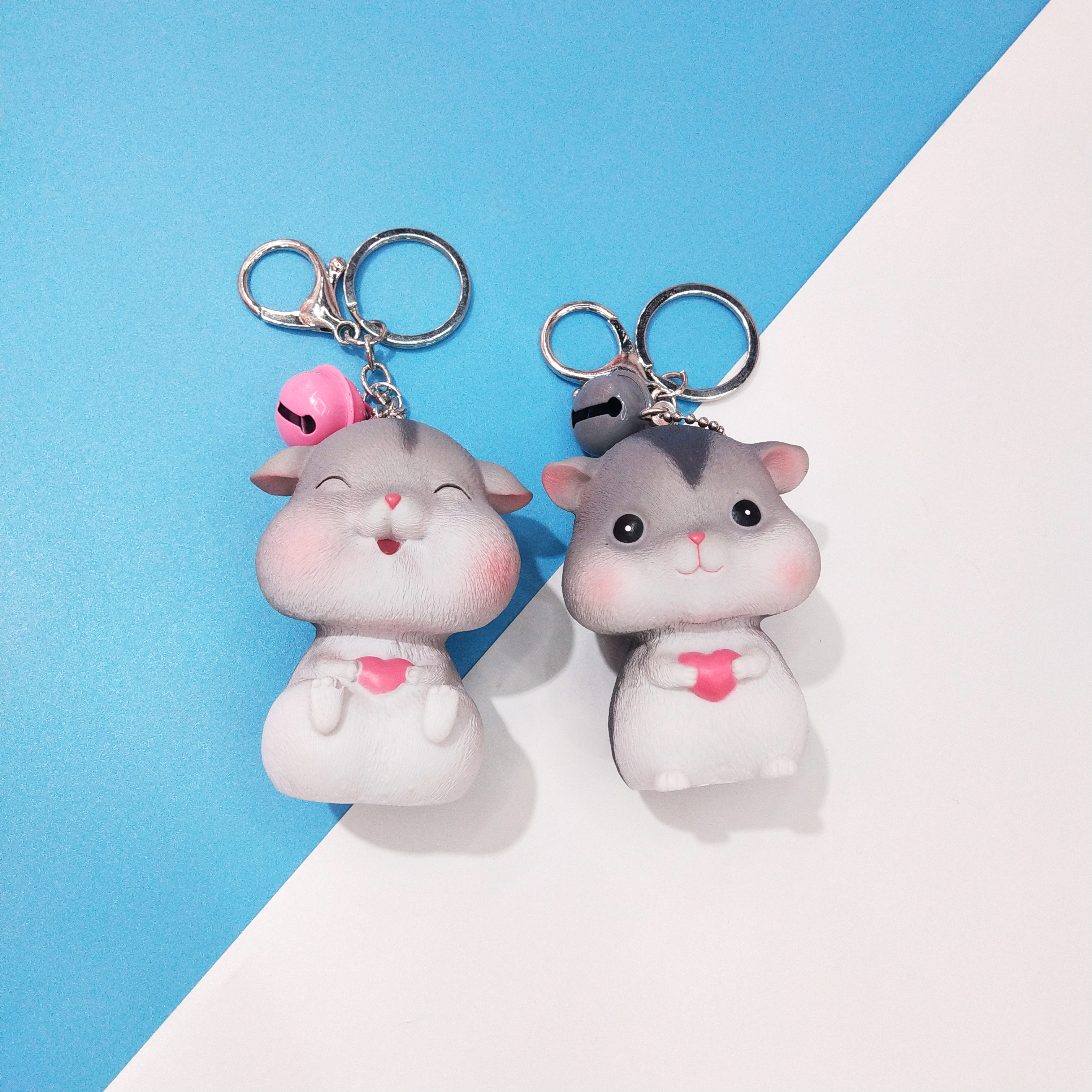 cartoon small hamster doll bag key ring jewelry pendant