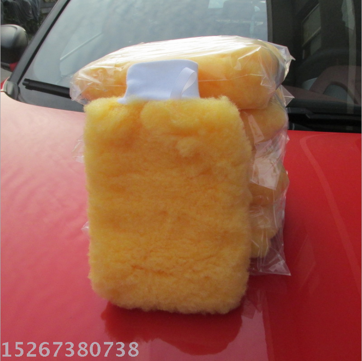 双面洗车手套 超细纤维擦车手套 羊羔绒清洁手套加厚款大号汽车