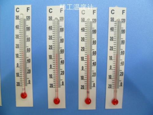 Factory Direct Sales Crafts Portable 8.5*1.5 Cardboard Glass Red Water Thermometer Digital Indoor and Outdoor Temperature