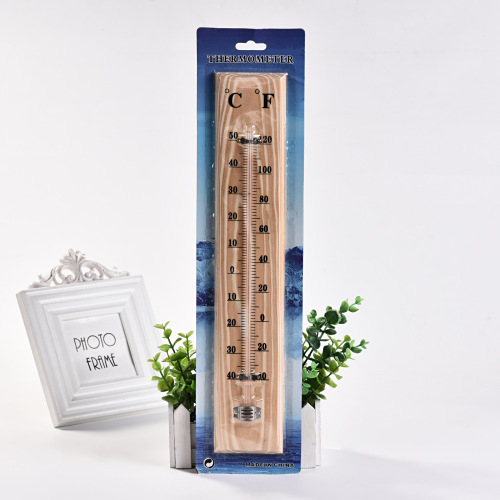 factory direct sale wood thermometer large size 40cm wood thermometer physical health pine thermometer