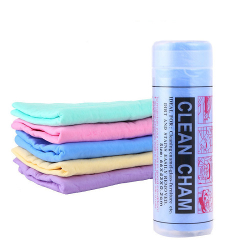 43*32 Medium Barrel Synthetic Deerskin Towel Car Wash Towel Absorbent Cleaning Towel Car Cleaning Supplies