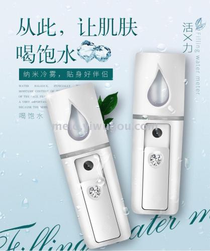 charging nano hydrating sprayer， anion facial humidification sprayer， cold spray hand-held face steamer