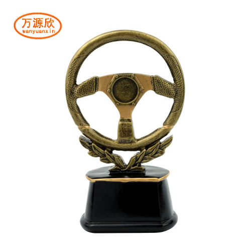 wanyuan xinsai car steering wheel trophy resin crafts competitive competition award supplies hx1931
