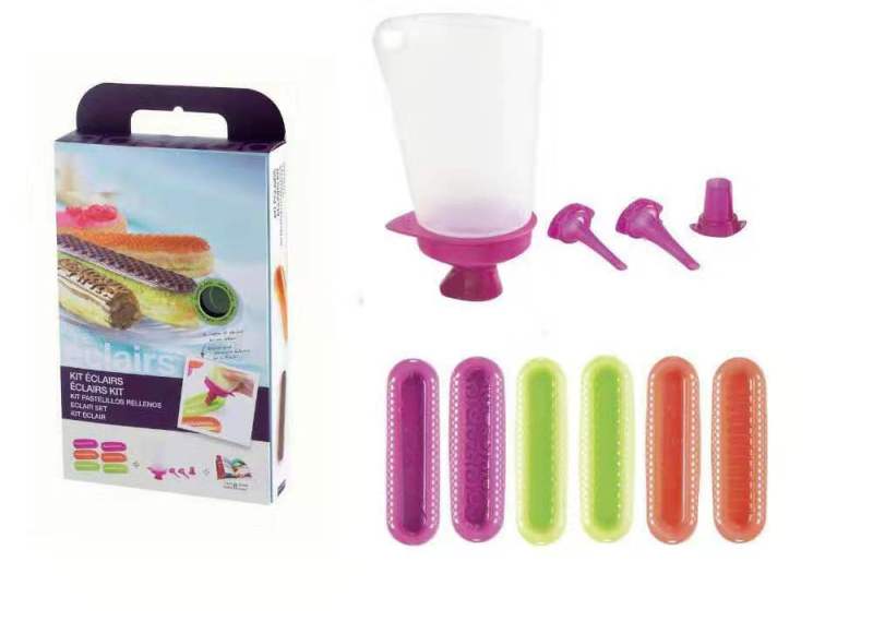TV product eclairs Silicone Cake Puff mold Set kit pastelillos rellenos pic 1