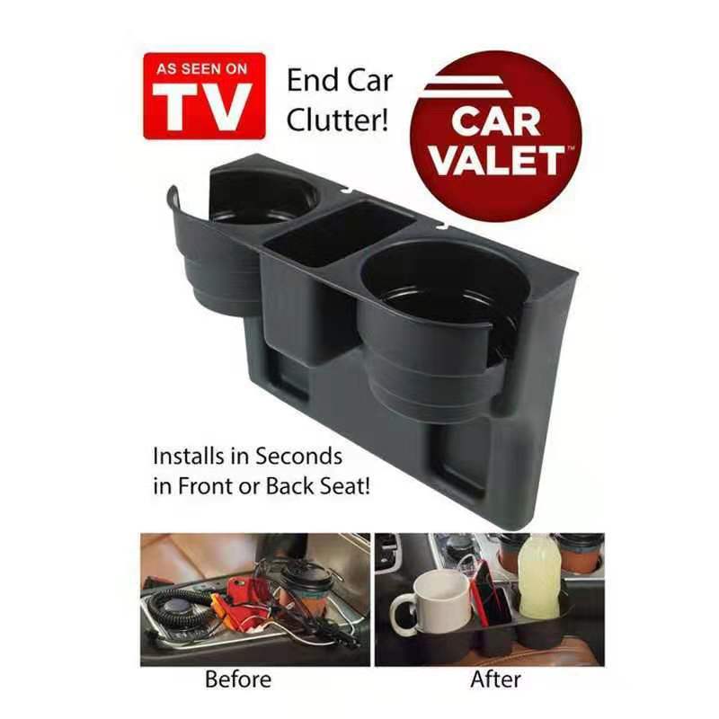 TV产品car valet 多功能汽车载水杯 饮料架手机座置物盒 车载杯架详情5