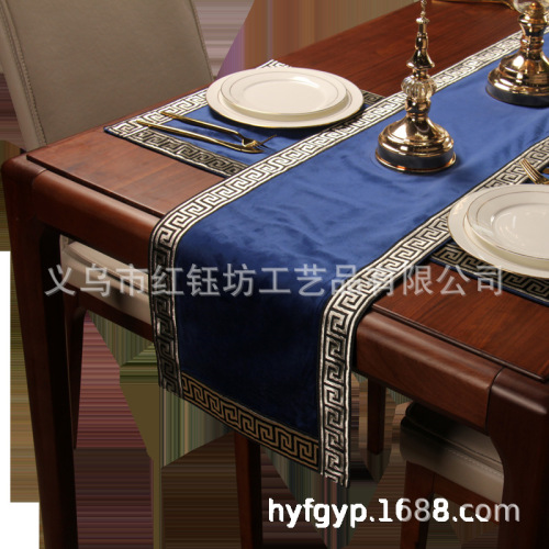 New House New Chinese Table Runner Tea Table Flag Strip Decorative Cloth TV Cabinet Tablecloth Side Cabinet Cover Cloth