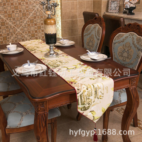 Pastoral Table Runner American Style Luxury High-End Modern TV Cabinet Simple Cloth Chinese Tablecloth Tea Table Flag Bed Runner