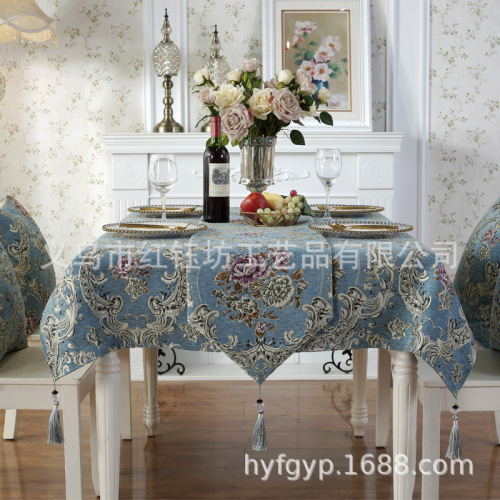 new house table runner european-style high-end luxury fabric coffee table tv cabinet american country retro table cloth strip customization