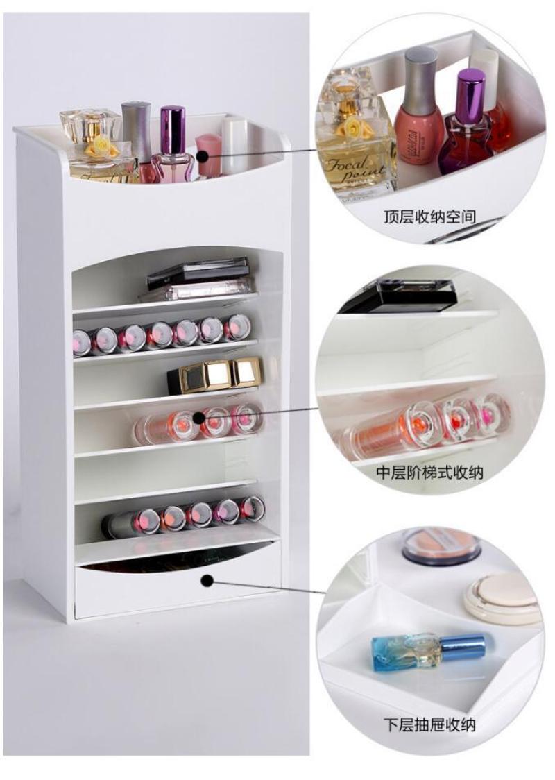 TV product cosmake lipstick Korean-style multi-level stepped cosmetic storage box organizing rack pic 2