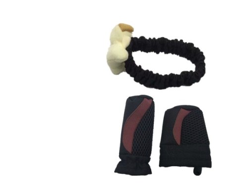 Car Supplies Car Handbrake Gear Safety Belt Shoulder Pad Cotton and Linen Three-Piece Set 