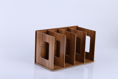 Wooden combination book stand file rack book file storage rack table top finishing artifact bookshelf book file file rack