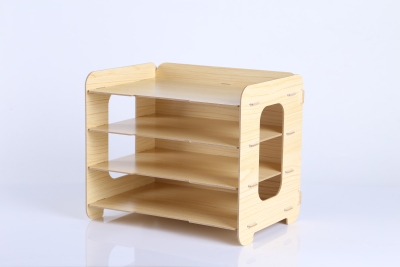 Wooden combination file tray rack file basket desktop to organize artifact plastic file tray data tray