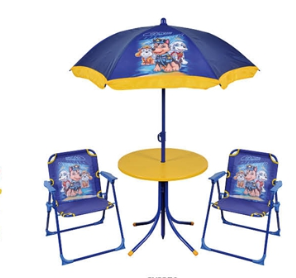 cartoon children‘s tables and chairs four-piece set children‘s outdoor courtyard tables and chairs