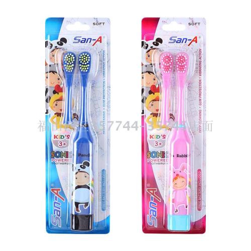 an-A E253 Children‘s Electric Toothbrush Neutral Bristle Cute Cartoon Brush Handle Send a Brush Head 72 PCs/box 