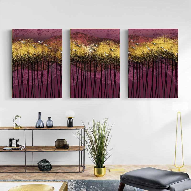 家居卧室床头挂画样板房抽象艺术壁画现代简约宾馆酒店北欧装饰画