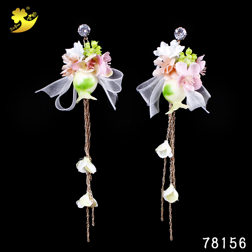 女式长款气质耳饰欧美时尚街拍结婚配饰旅游度假节日促销影楼头饰