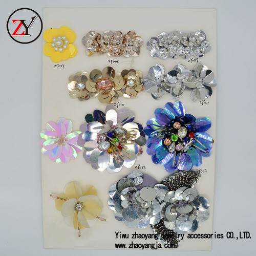 Crystal Sequin Three-Dimensional Flower Handmade Sequin Shoes Flower DIY Accessories Accessories Vamp Decorations Zy072938