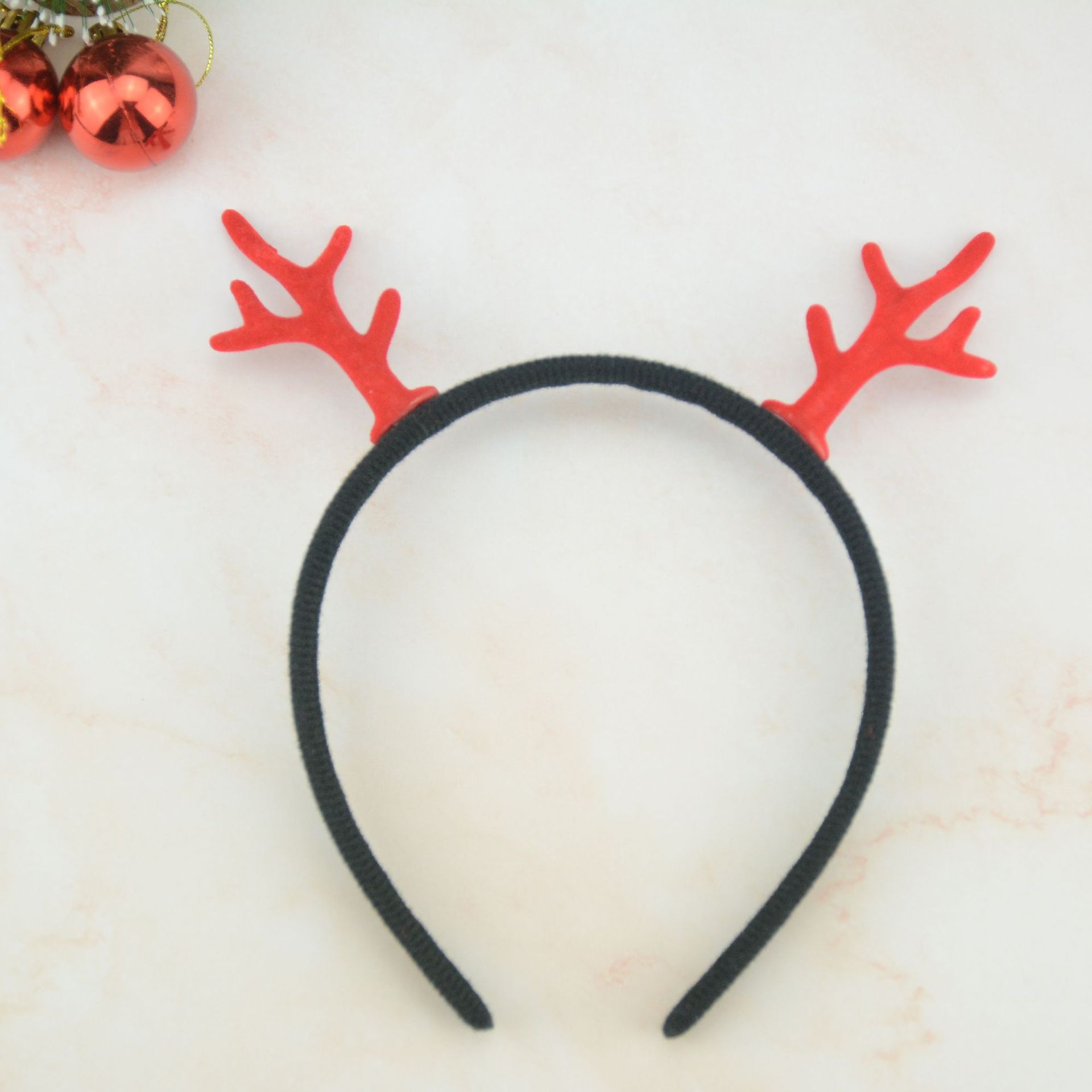圣诞节头箍儿童成人仿真角鹿角头箍派对装品可爱鹿角头扣圣诞装饰