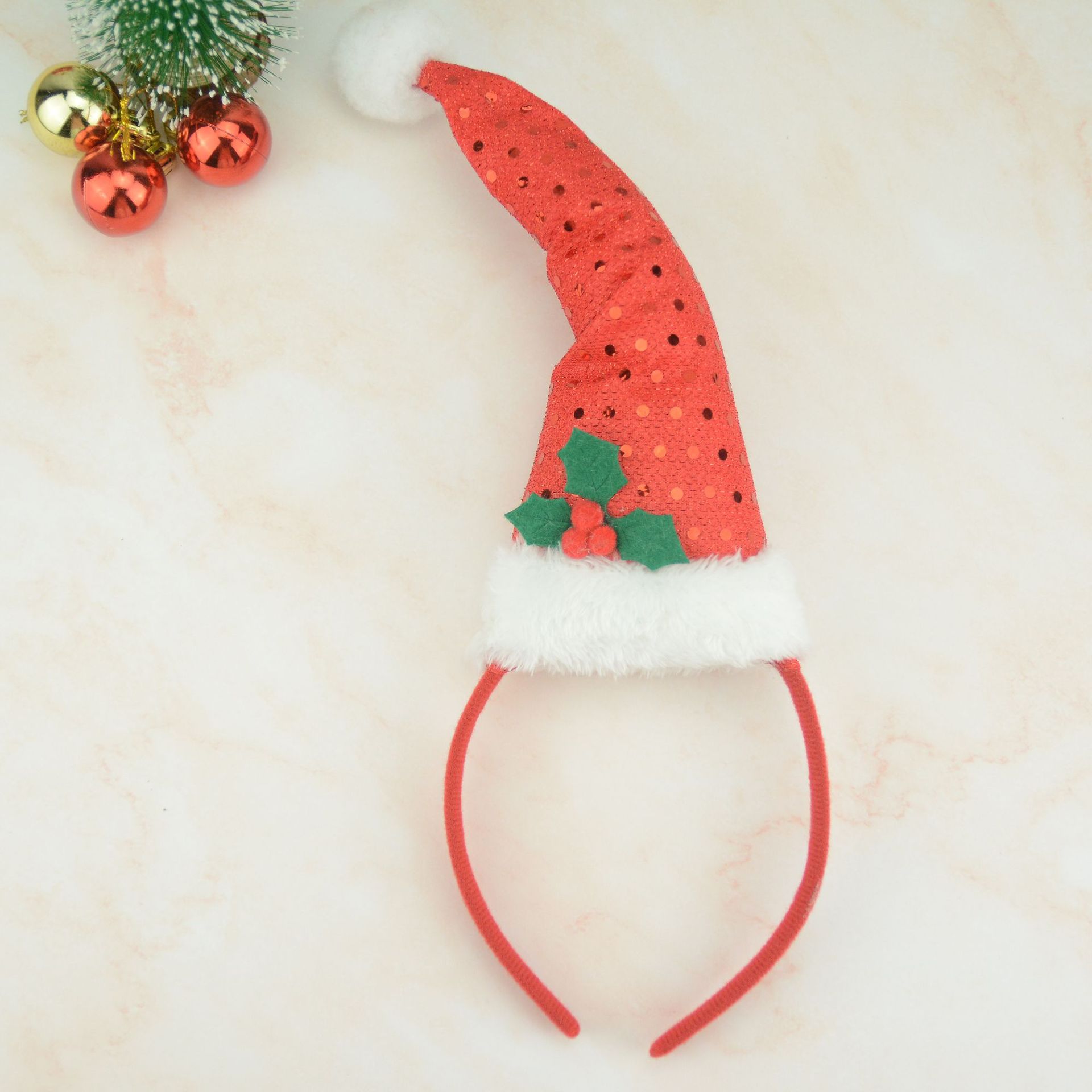 圣诞节头箍儿童成人亮片头箍派对装扮用品大帽鹿角头扣圣诞装饰