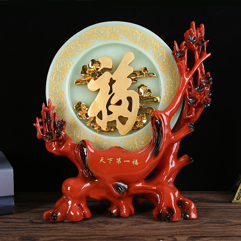 新款树脂幅字摆件装饰品创意礼品树脂工艺品厂家批发