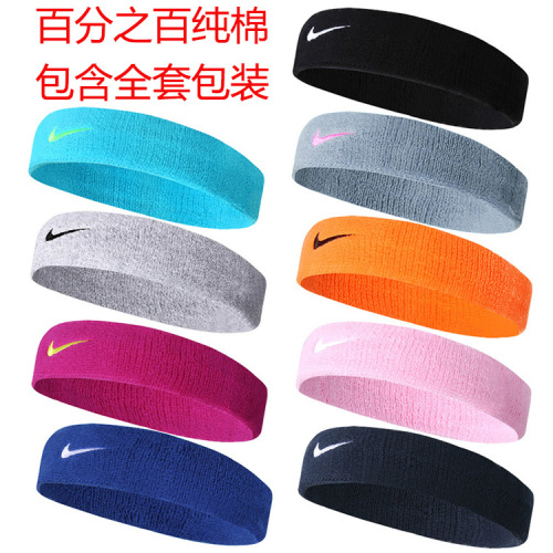 Sports Headband Pure Cotton Sweat-Absorbent Breathable Summer Men and Women Basket Row Net Badminton Yoga Fitness Running Wholesale