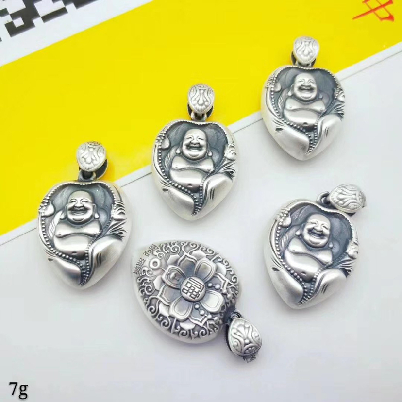 999纯银复古小吊坠佛珠手链饰品礼品