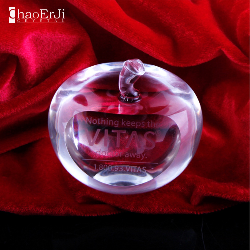 厂家直销水晶工艺品 苹果摆件  圣诞情人节平安夜送女友 朋友礼品