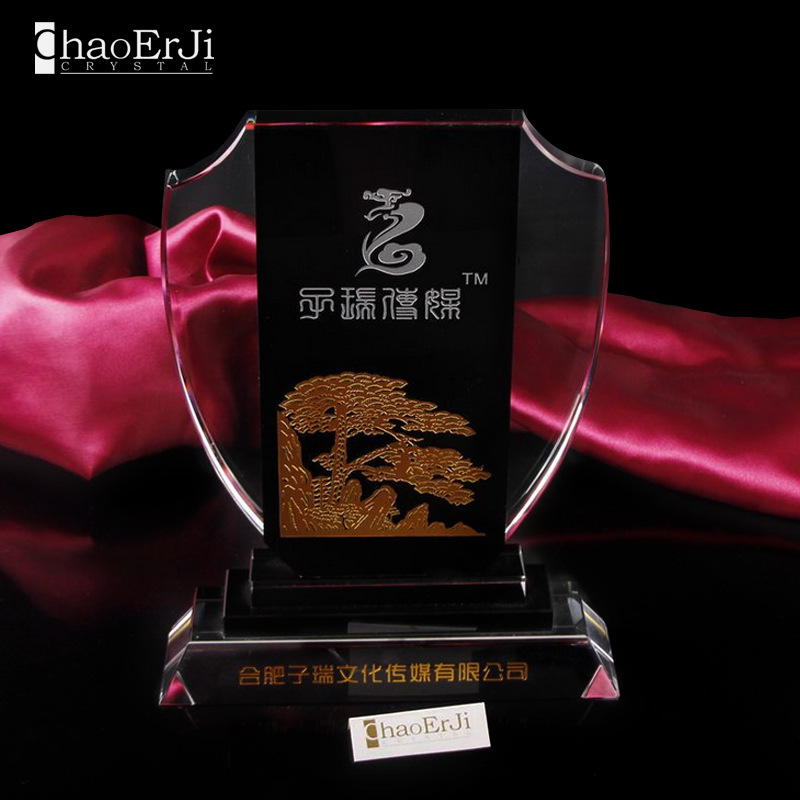厂家定制水晶盾牌奖牌 单位员工颁奖礼品 纪念品 工艺品摆件
